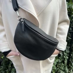 Malini Kylie Black Soft Leather Cross Body Bag -Fashion Women's Store malini kylie black soft leather cross body bag p6996 23953 zoom