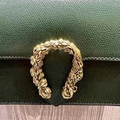 Malini Lillian Forest Green Leather Horseshoe Buckle Bag -Fashion Women's Store malini lillian forest green leather horseshoe buckle bag p7662 26371 zoom