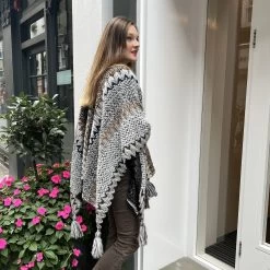 Malini Myra Cream Multi Knitted Tassle Trim Shawl -Fashion Women's Store malini myra cream multi knitted tassle trim shawl p6928 23605 zoom