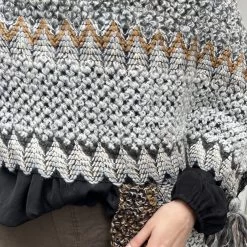 Malini Myra Cream Multi Knitted Tassle Trim Shawl -Fashion Women's Store malini myra cream multi knitted tassle trim shawl p6928 23606 image