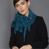 Malini Yasmin Petrol Blue Plain Button Closure Collar / Scarf -Fashion Women's Store malini yasmin petrol blue plain button closure collar scarf p7589 26174 image