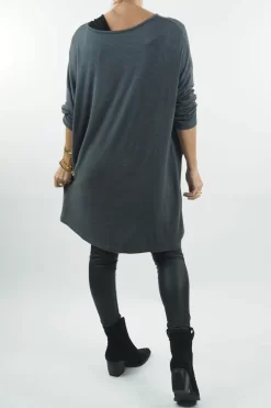 Made In Italy Knotty Nora Fine Knit Top Soft Shadow Grey -Fashion Women's Store the made in italy knotty nora fine knit soft shadow 3.jpg